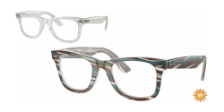 Ray-Ban RX 4340V WAYFARER - 8382 PHOTO STRIPED LIGHT BLUE