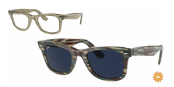 Ray-Ban RB 2140 WAYFARER - 1387GG PHOTO STRIPED GREY photochromic clear/blue