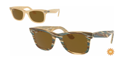 Ray-Ban RB 2140 WAYFARER - 140833 PHOTO STRIPED BROWN brown