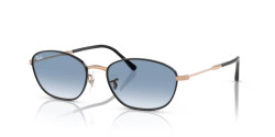 Ray-Ban RB 3749 - 92723F BLACK ON ROSE clear gradient blue