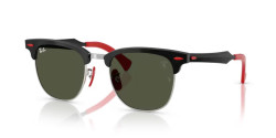 Ray-Ban RB 3807M - F11031 BRUSHED BLACK ON SILVER G-15 green