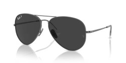 Ray-Ban RB 8089 AVIATOR TITANIUM - 165/48 GUNMETAL polarized black