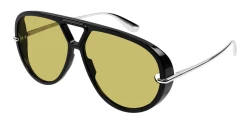 Bottega Veneta BV 1274S - 002 BLACK/SILVER yellow