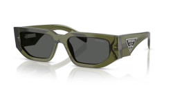 Prada PR 09ZS - 25A40L TRANSPARENT MILITARY GREEN dark grey