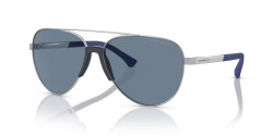 Emporio Armani EA 2059 - 30452V MATTE SILVER dark blue polarized