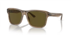 Emporio Armani EA 4208 - 605573 SHINY GREEN/TOP BROWN dark brown