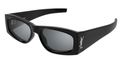 Saint Laurent SL M140 - 002 BLACK silver mirror