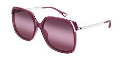 Chloe CH 0286S - 003 TRANSPARENT BURGUNDY triple gradient bordeaux/pink/red