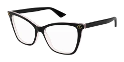 Gucci GG 1817O - 003 SHINY BLACK/TRANSPARENT LIGHT RED