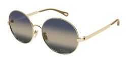 Chloe CH 0281S - 002 SHINY CLASSIC GOLD triple gradient blue / cream / dark green