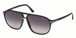 Tom Ford FT 1026 BRUCE - 01B SHINY BLACK gradient smoke grey