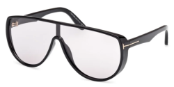 Tom Ford FT 1182 ACHILLES - 01A SHINY BLACK smoke photochromic