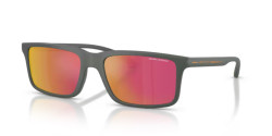 Armani Exchange AX 4157SU - 83776Q MATTE DARK GREEN mirror orange