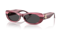 Jimmy Choo JC 5038BU - 506487 STRIPED CRANBERRY dark grey