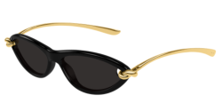 Bottega Veneta BV 1390S - 001 BLACK/GOLD grey