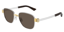 Bottega Veneta BV 1380S - 001 SILVER brown