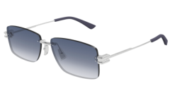 Bottega Veneta BV 1126S - 005 SILVER blue gradient