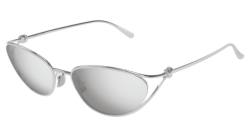 Bottega Veneta 1330S - 002 SILVER silver mirror double