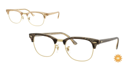 Ray-Ban RX 5154 CLUBMASTER - 8294 PHOTO WAVES BROWN