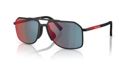 Prada PS B51S - 1BO08F MATTE BLACK dark grey mirror blue/red