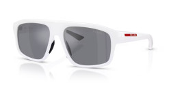 Prada PS B02S - AAI40A MATTE WHITE light blue mirror silver