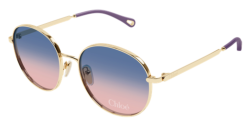 Chloe CH 0325S - 003 GOLD blue gradient double