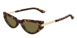 Alexander McQueen AM 0520S - 003 HAVANA/GOLD green