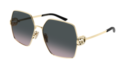 Gucci GG 2163S - 002 GOLD grey double gradient