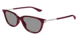 Alexander McQueen AM 0553S - 004 BURGUNDY grey