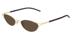 Alexander McQueen AM 0563S - 002 GOLD/HAVANA brown