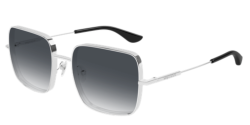 Alexander McQueen AM 0564S - 001 SILVER smoke gradient