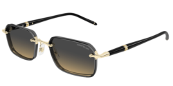Mont Blanc MB 0483S - 002 GOLD/BLACK grey double gradient