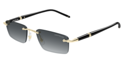 Mont Blanc MB 0484S - 001 GOLD/BLACK grey gradient