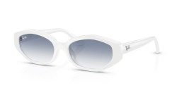 Ray-Ban RB 4473D - 677219 WHITE clear gradient light blue