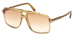 Tom Ford FT 1177 KEMP - 39F TRANSPARENT DARK YELLOW brown gradient