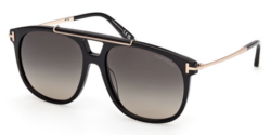 Tom Ford FT 1306 SAM - 01B SHINY BLACK gradient smoke grey