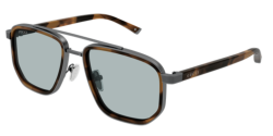 Gucci GG 2073S - 002 GUNMETAL/HAVANA blue