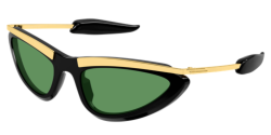 Bottega Veneta BV 1477S - 002 BLACK/GOLD green