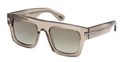 Tom Ford FT 0711 FAUSTO - 47Q LIGHT BROWN green mirror