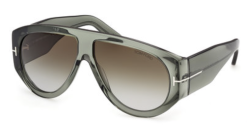 Tom Ford FT 1044 BRONSON - 93B TRANSPARENT LIGHT GREEN gradient smoke grey