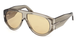 Tom Ford FT 1044 BRONSON - 93E TRANSPARENT LIGHT OLIVE GREEN brown photochromic