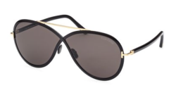 Tom Ford FT 1007 RICKIE - 01A SHINY BLACK smoke