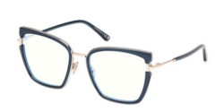 Tom Ford FT 5984-B - 092 TRANSPARENT BLUE/GOLD