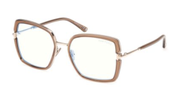 Tom Ford FT 5985-B - 045 TRANSPARENT LIGHT BROWN/GOLD