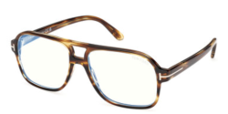 Tom Ford FT 6058-B - 055 STRIPED BROWN YELLOW TORTOISE