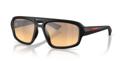 Prada PS B11SU - 1BO40Z MATTE BLACK orange mirror silver gradient