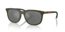 Prada PS B09SU - 15X41A MATTE GREEN grey mirror silver gradient