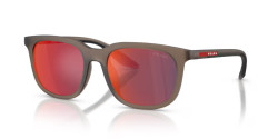 Prada PS B09SU - 29F21A FROSTED BROWN dark grey mirror blue/red