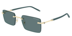 Mont Blanc MB 0482S - 004 GOLD/GREEN green