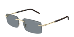 Mont Blanc MB 0443S - 004 GOLD grey